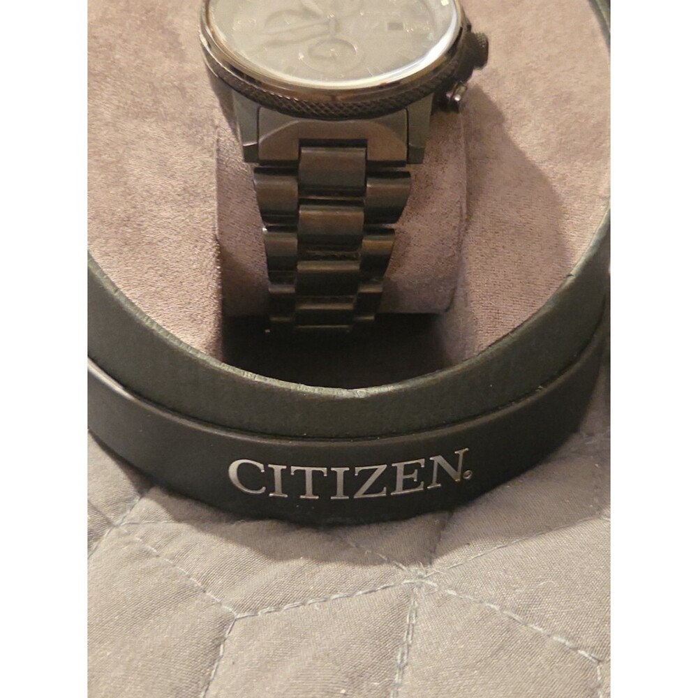 Citizen Nighthawk Eco-Drive B612-S078245 Chronograph Black 42mm WR200 Box - Picture 3 of 6